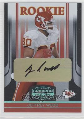 2006 Donruss Gridiron Gear - [Base] - Platinum Signatures #158 - Jeffrey Webb /25