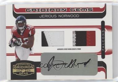 2006 Donruss Gridiron Gear - [Base] - Rookie Gridiron Gems Combos Prime Signatures #212 - Gridiron Gems - Jerious Norwood /50