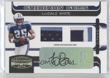 2006 Donruss Gridiron Gear - [Base] - Rookie Gridiron Gems Combos Prime Signatures #223 - Gridiron Gems - LenDale White /50