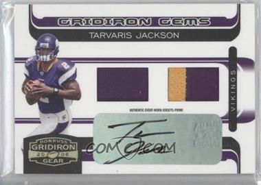 2006 Donruss Gridiron Gear - [Base] - Rookie Gridiron Gems Combos Prime Signatures #229 - Gridiron Gems - Tarvaris Jackson /50