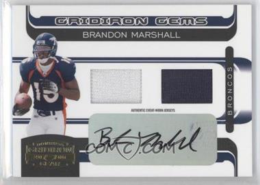 2006 Donruss Gridiron Gear - [Base] - Rookie Gridiron Gems Combos Signatures #215 - Gridiron Gems - Brandon Marshall /50