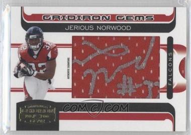 2006 Donruss Gridiron Gear - [Base] - Rookie Gridiron Gems Jumbo Signatures #212 - Gridiron Gems - Jerious Norwood /150