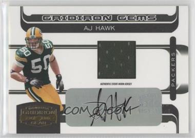 2006 Donruss Gridiron Gear - [Base] - Rookie Gridiron Gems Signatures #207 - Gridiron Gems - AJ Hawk /50