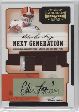 2006 Donruss Gridiron Gear - Next Generation - Combos Jerseys Prime Signatures #NG-5 - Charlie Frye /5