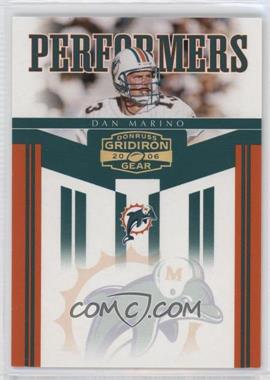 2006 Donruss Gridiron Gear - Performers - Gold #PR-16 - Dan Marino /100