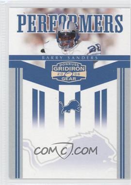 2006 Donruss Gridiron Gear - Performers - Silver #PR-17 - Barry Sanders /250