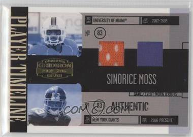 2006 Donruss Gridiron Gear - Player Timeline - Combos Jerseys #PT-27 - Sinorice Moss /100