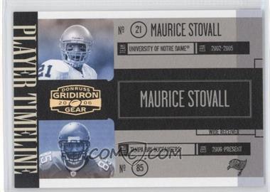 2006 Donruss Gridiron Gear - Player Timeline - Gold #PT-33 - Maurice Stovall /100