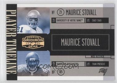 2006 Donruss Gridiron Gear - Player Timeline - Gold #PT-33 - Maurice Stovall /100