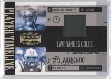 2006 Donruss Gridiron Gear - Player Timeline - Jerseys Prime #PT-3 - Laveranues Coles /50