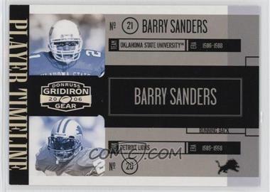 2006 Donruss Gridiron Gear - Player Timeline - Silver #PT-1 - Barry Sanders /250