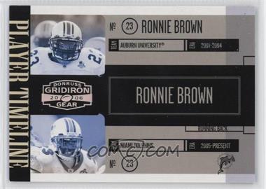 2006 Donruss Gridiron Gear - Player Timeline - Silver #PT-2 - Ronnie Brown /250