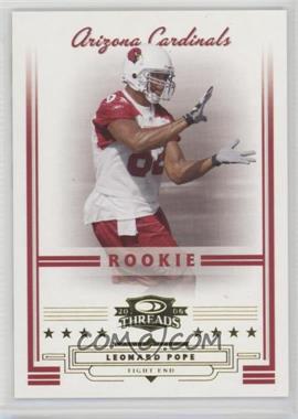 2006 Donruss Threads - [Base] - Retail Rookies #168 - Leonard Pope /999