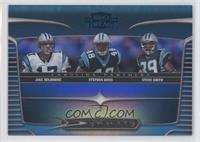 Jake Delhomme, Stephen Davis, Steve Smith #/100