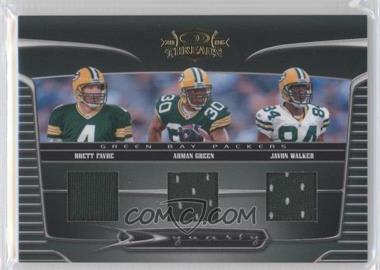 2006 Donruss Threads - Dynasty - Materials #D-9 - Brett Favre, Ahman Green, Javon Walker /250