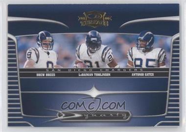 2006 Donruss Threads - Dynasty #D-5 - Drew Brees, LaDainian Tomlinson, Antonio Gates