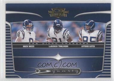 2006 Donruss Threads - Dynasty #D-5 - Drew Brees, LaDainian Tomlinson, Antonio Gates