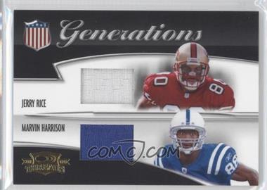 2006 Donruss Threads - Generations - Materials #G-7 - Jerry Rice, Marvin Harrison /250