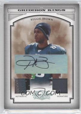 2006 Donruss Threads - Pro Gridiron Kings - Materials Prime Signatures #PGK-40 - Reggie Brown /2