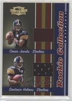 Omar Jacobs, Santonio Holmes [EX to NM] #/500