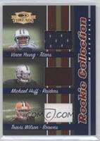 Michael Huff, Vince Young, Travis Wilson #/500