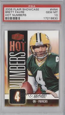 2006 Flair Showcase - Hot Numbers #HN4 - Brett Favre [PSA 10 GEM MT]