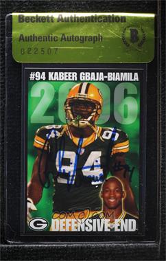 2006 Green Bay Packers Police - [Base] #20 - Kabeer Gbaja-Biamila [BAS Beckett Auth Sticker]