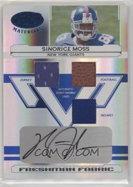 2006 Leaf Certified Materials - [Base] - Mirror Blue Materials #222 - Freshman Fabric - Sinorice Moss /50