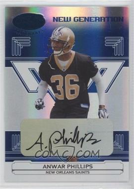 2006 Leaf Certified Materials - [Base] - Mirror Blue Signatures #162 - New Generation - Anwar Phillips /100