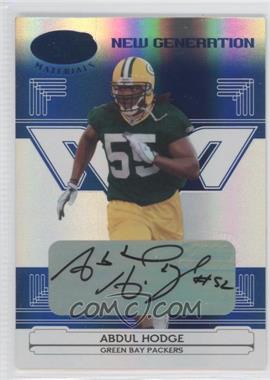 2006 Leaf Certified Materials - [Base] - Mirror Blue Signatures #186 - New Generation - Abdul Hodge /100