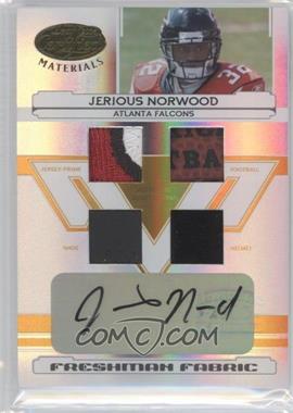 2006 Leaf Certified Materials - [Base] - Mirror Gold Materials #220 - Freshman Fabric - Jerious Norwood /25