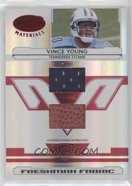 2006 Leaf Certified Materials - [Base] - Mirror Red Materials #208 - Freshman Fabric - Vince Young /150 [EX to NM]