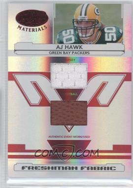 2006 Leaf Certified Materials - [Base] - Mirror Red Materials #225 - Freshman Fabric - AJ Hawk /150