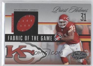 2006 Leaf Certified Materials - Fabric of the Game - Football Die-Cut #FOTG-123 - Priest Holmes /75
