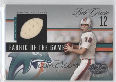 2006 Leaf Certified Materials - Fabric of the Game - Football Die-Cut #FOTG-4 - Bob Griese /75