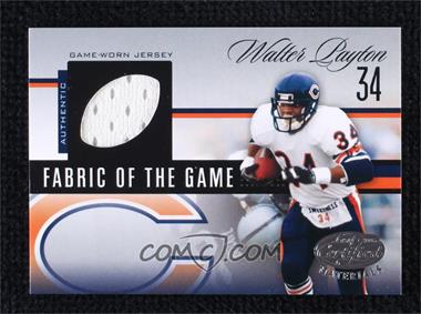 2006 Leaf Certified Materials - Fabric of the Game - Football Die-Cut #FOTG-49 - Walter Payton /50