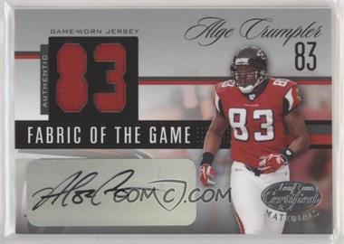 2006 Leaf Certified Materials - Fabric of the Game - Jersey Number Signatures #FOTG-62 - Alge Crumpler /83