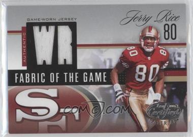 2006 Leaf Certified Materials - Fabric of the Game - Position #FOTG-55 - Jerry Rice /50