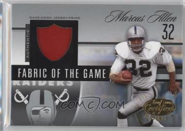 2006 Leaf Certified Materials - Fabric of the Game - Team Logo #FOTG-35 - Marcus Allen /25