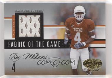 2006 Leaf Certified Materials - Fabric of the Game College - Prime #FOTG-1 - Roy Williams /25