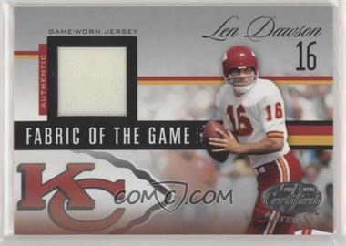 2006 Leaf Certified Materials - Fabric of the Game #FOTG-34 - Len Dawson /100