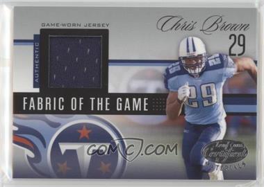 2006 Leaf Certified Materials - Fabric of the Game #FOTG-82 - Chris Brown /100