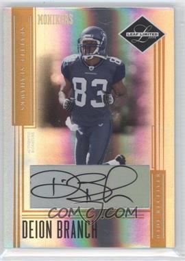 2006 Leaf Limited - [Base] - Monikers Gold #78 - Deion Branch /50