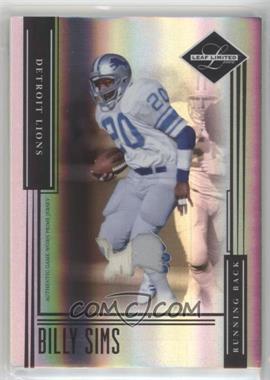 2006 Leaf Limited - [Base] - Team Logo Material Prime #134 - Billy Sims /30