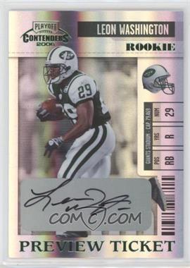 2006 Leaf Limited - Contenders Preview Ticket Autographs #5 - Leon Washington /100