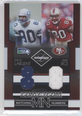 2006 Leaf Limited - Matching Numbers #M-5 - Jerry Rice, Steve Largent /100