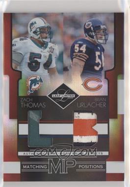 2006 Leaf Limited - Matching Positions - Prime #M-12 - Brian Urlacher, Zach Thomas /25 [EX to NM]