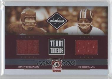 2006 Leaf Limited - Team Threads Combos #TTC-7 - Sonny Jurgensen, Joe Theismann /100