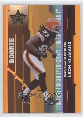 2006 Leaf Rookies & Stars - [Base] - Longevity Parallel Gold #141 - Rookie - Leon Williams /25