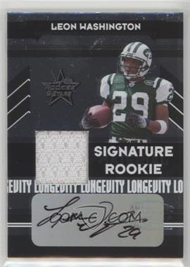 2006 Leaf Rookies & Stars - [Base] - Longevity Parallel Signatures #SMR-276 - Rookie - Leon Washington /25